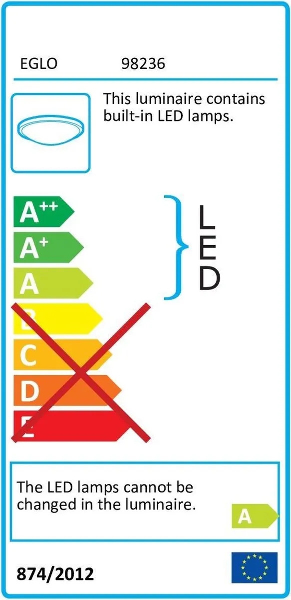 Eglo Frania-A LED Plafondlamp 40cm - Wit