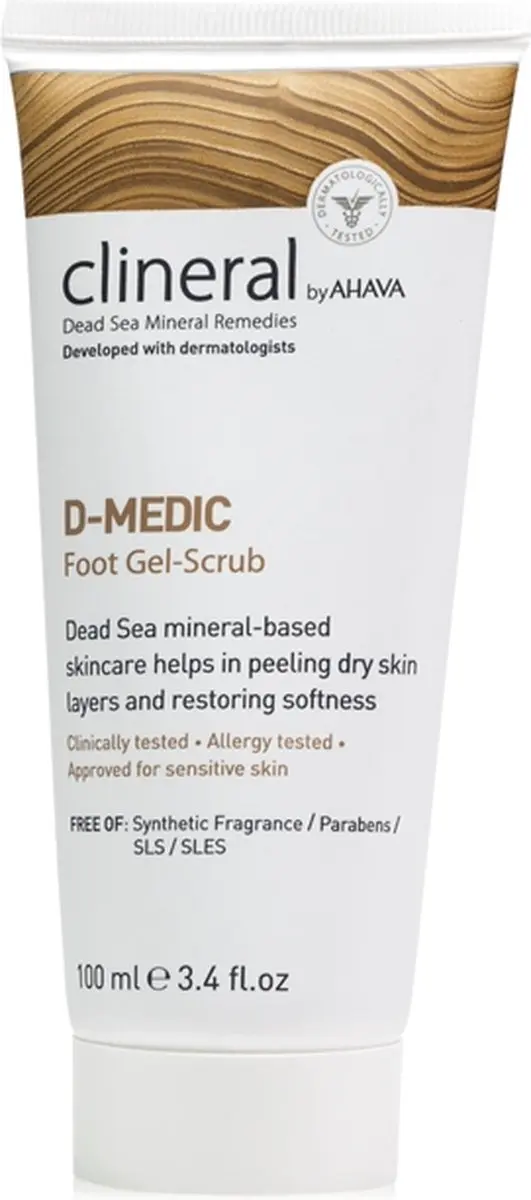 AHAVA CLINERAL D-MEDIC Voet Gel-Scrub 100ml - afbeelding 6 van 6