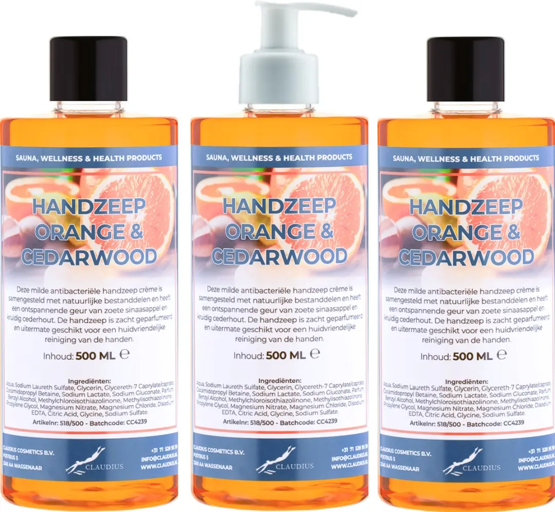 Splashbox Cosmetics Handzeep Sweet Orange & Cedarwood 500ml