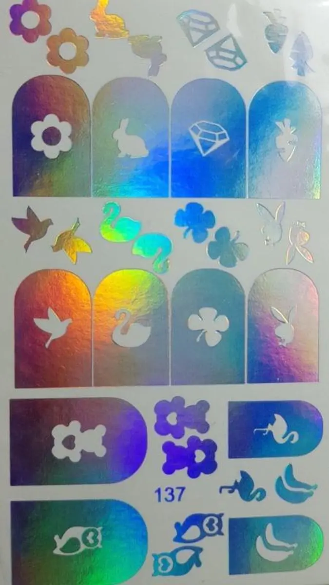 Korneliya Folie Decal 137 Holografisch Zilver