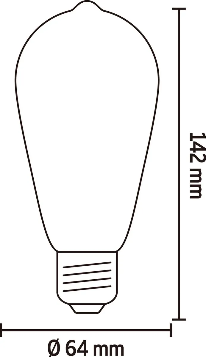 Calex Filament LED Lamp E27 3.8W - Goud - 2100K