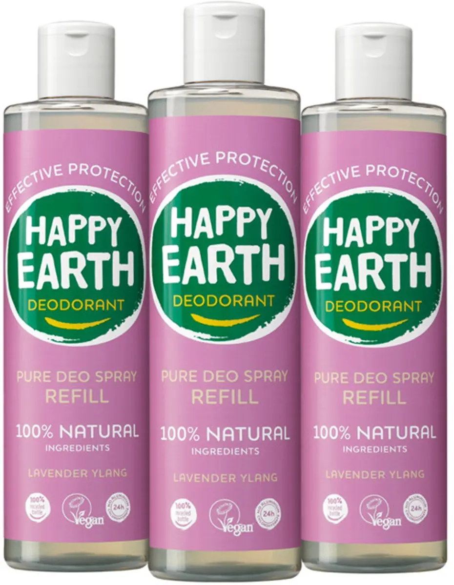 Happy Earth Deo Spray Navulling Lavender Ylang