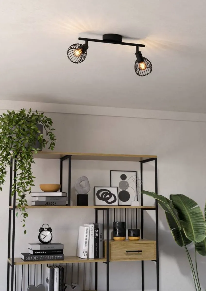Eglo Sonnino Spot E14 - 2x40W - 36,5cm - Zwart