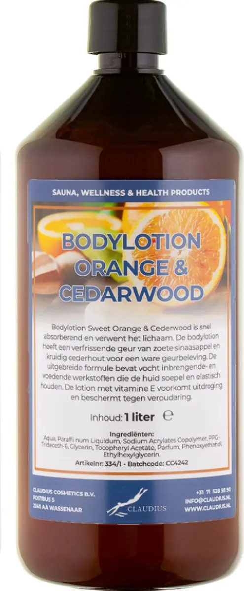 Splashbox Cosmetics Bodylotion Sweet Orange & Cedarwood 1L