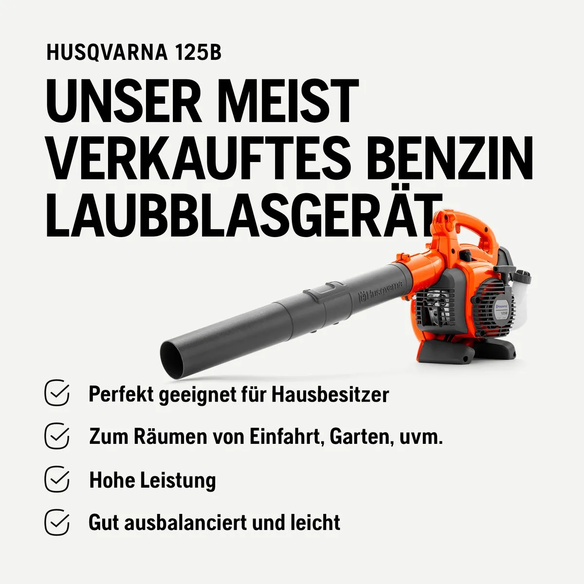 Husqvarna 125B Bladblazer - 28 cm³ - 12,5 N - afbeelding 6 van 6