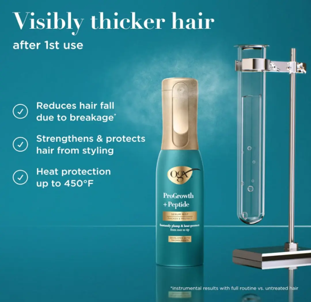 OGX ProGrowth+ Peptide Serum Mist 193ml - Hittebescherming