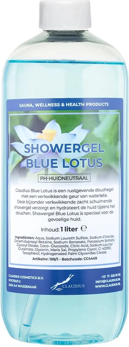 Splashbox Cosmetics Claudius Douchegel Blue Lotus 1L