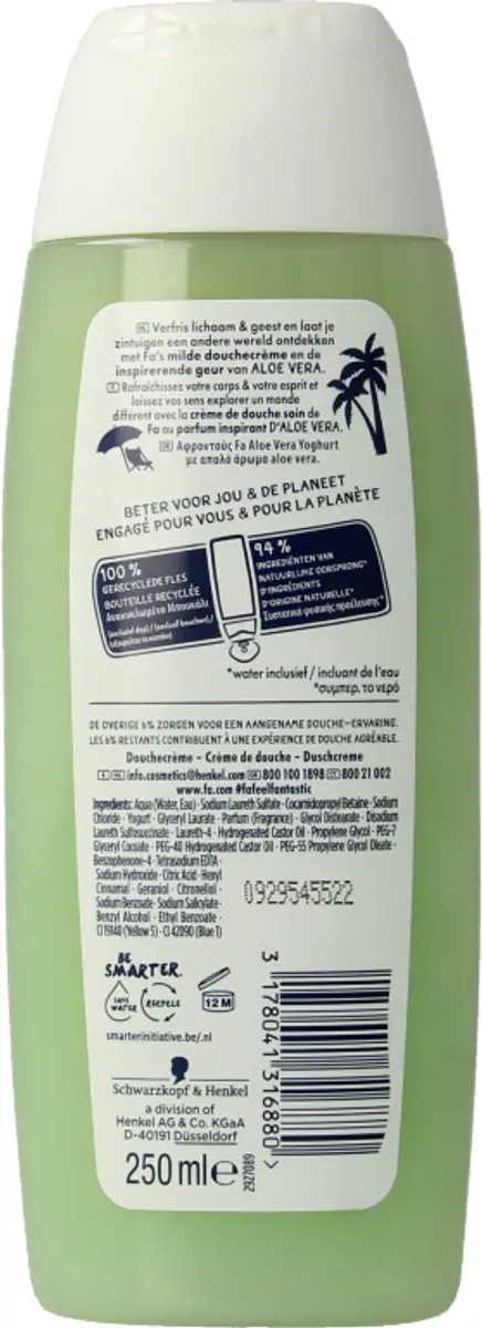 Fa Douchegel Yoghurt & Care Aloe Vera 250ml