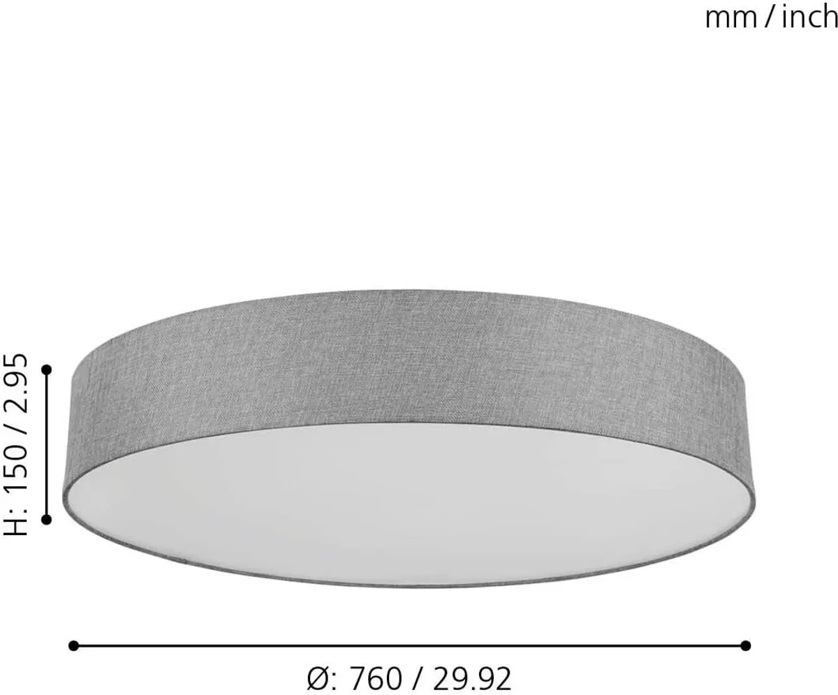 Eglo ROMAO-C Plafondlamp 760cm - 2x - Wit/Grijs