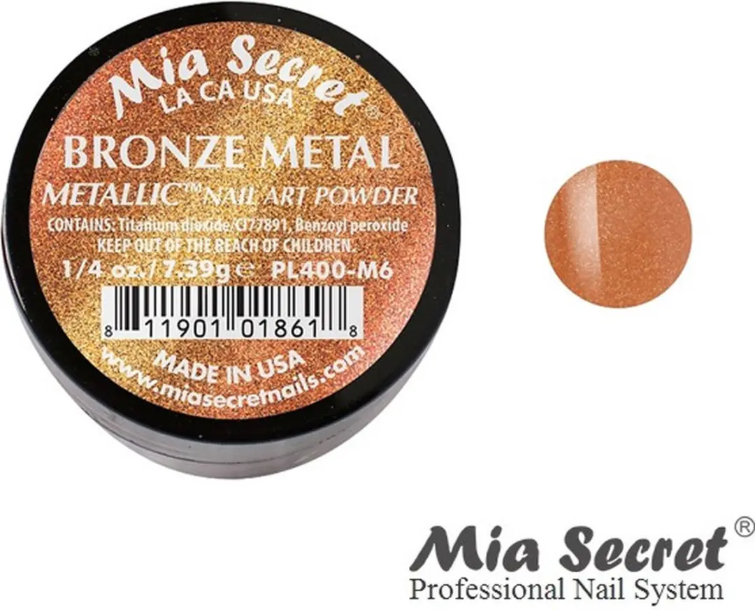 Mia Secret Metallic Acrylpoeder Bronze Metal - 7.5ml - Goud