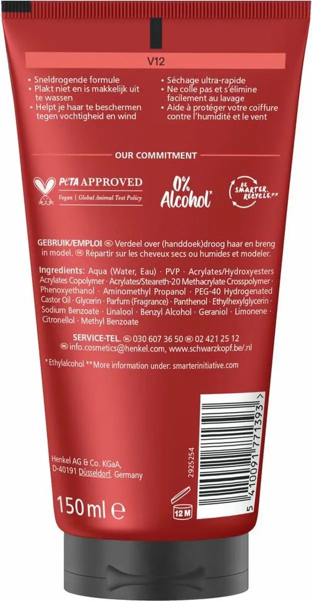 Taft Haargel V12 - 150ml