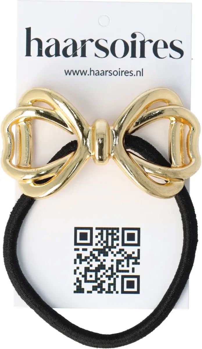 Haarsoires Haarelastiek Cuff 5cm - Zwart Goud