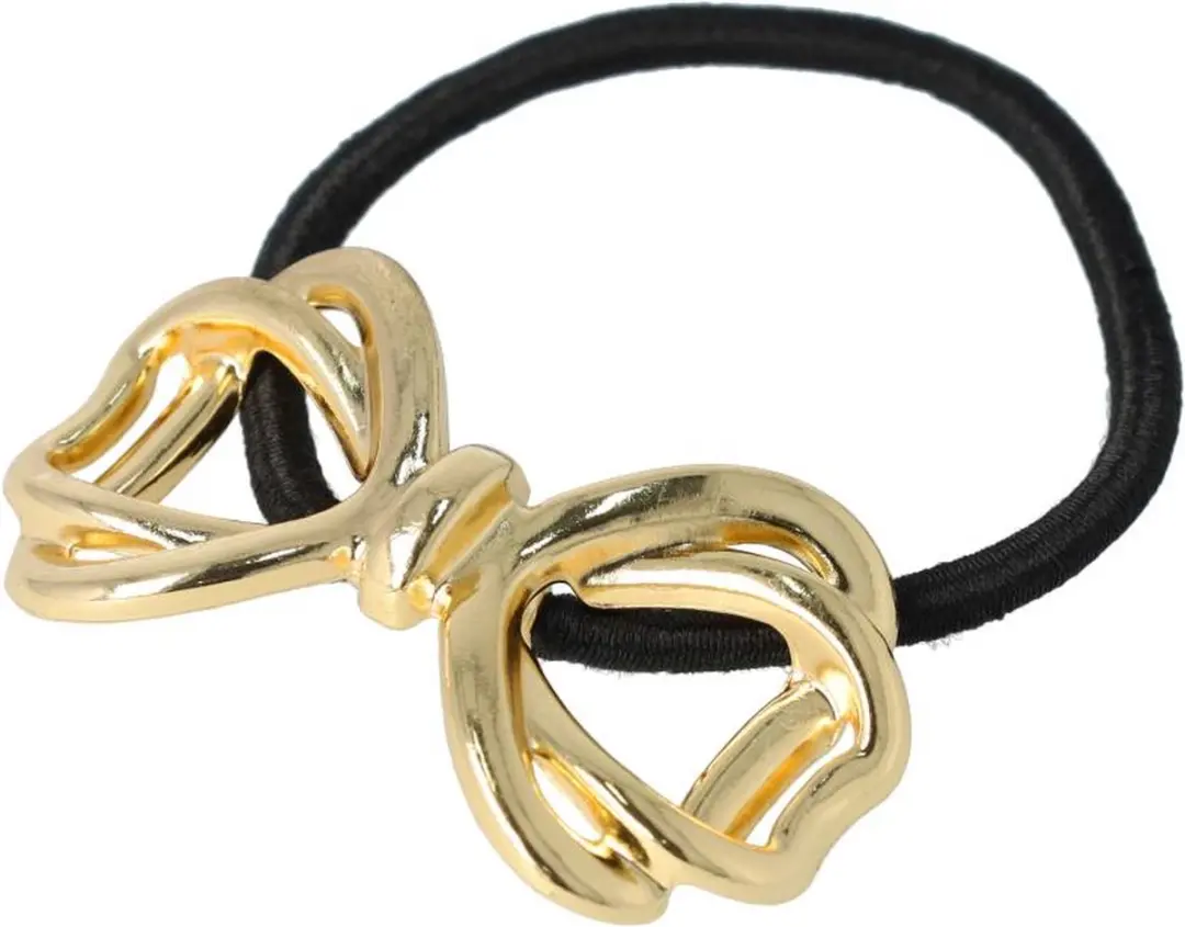 Haarsoires Haarelastiek Cuff 5cm - Zwart Goud