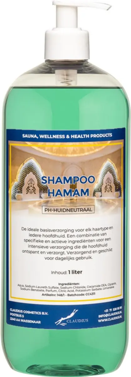 Splashbox Cosmetics Shampoo Hamam 1L - Witte pomp