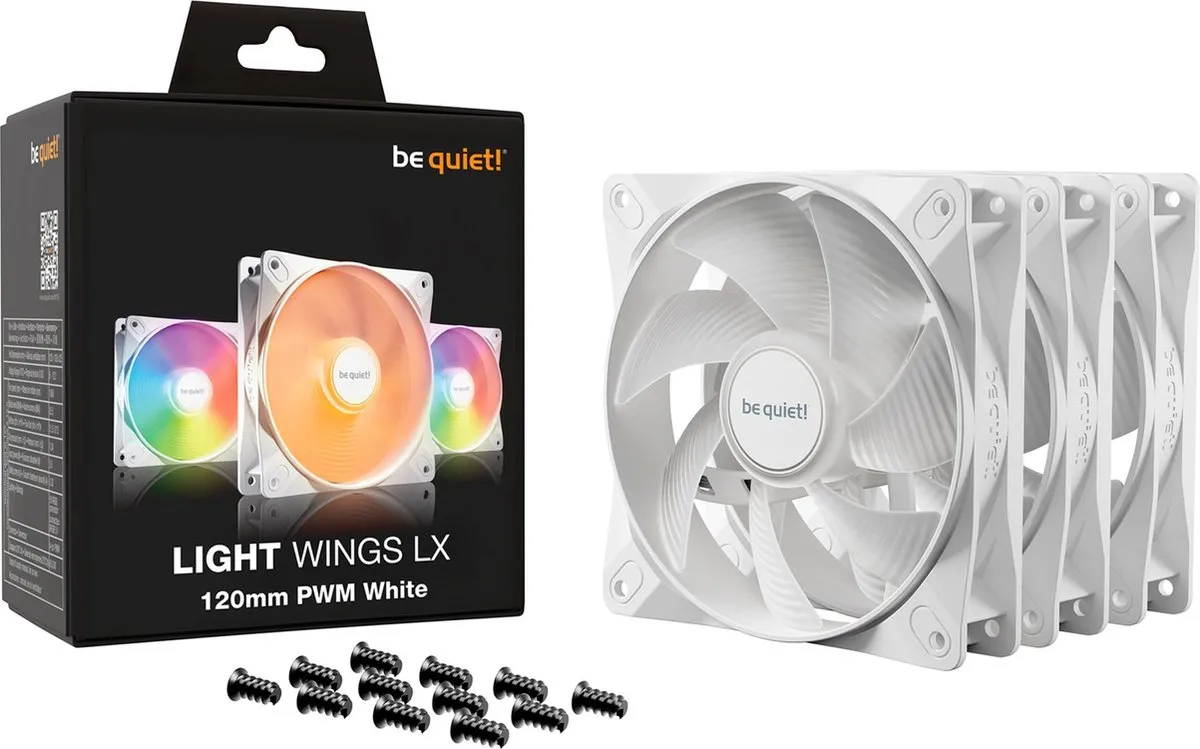 be quiet! Light Wings LX BL122 Ventilator - 3x 120mm Wit