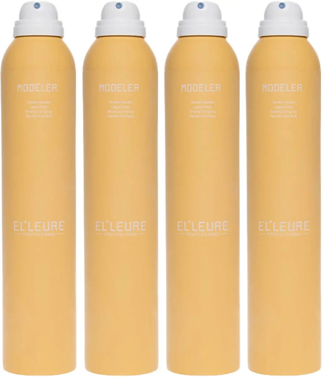 Elleure Modeler Sterke Haarlak 300ml - 4 Stuks
