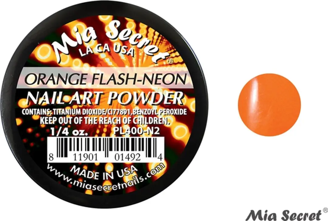 Mia Secret Flash-Neon Acrylpoeder Oranje 7.5ml