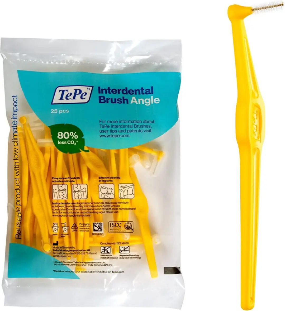 Tepe Angle Interdentale Ragers Geel 0.7mm - 25 Stuks - afbeelding 6 van 6