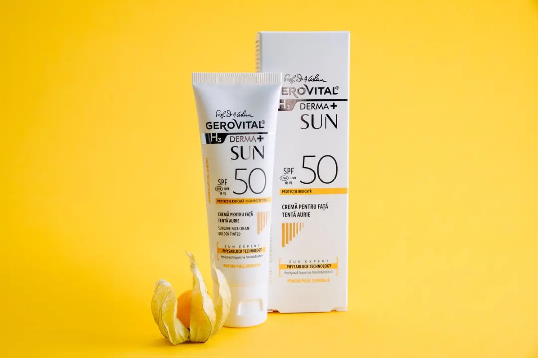 Gerovital Zonnebrandcrème SPF50 Golden Tinted 50ml - Gezicht