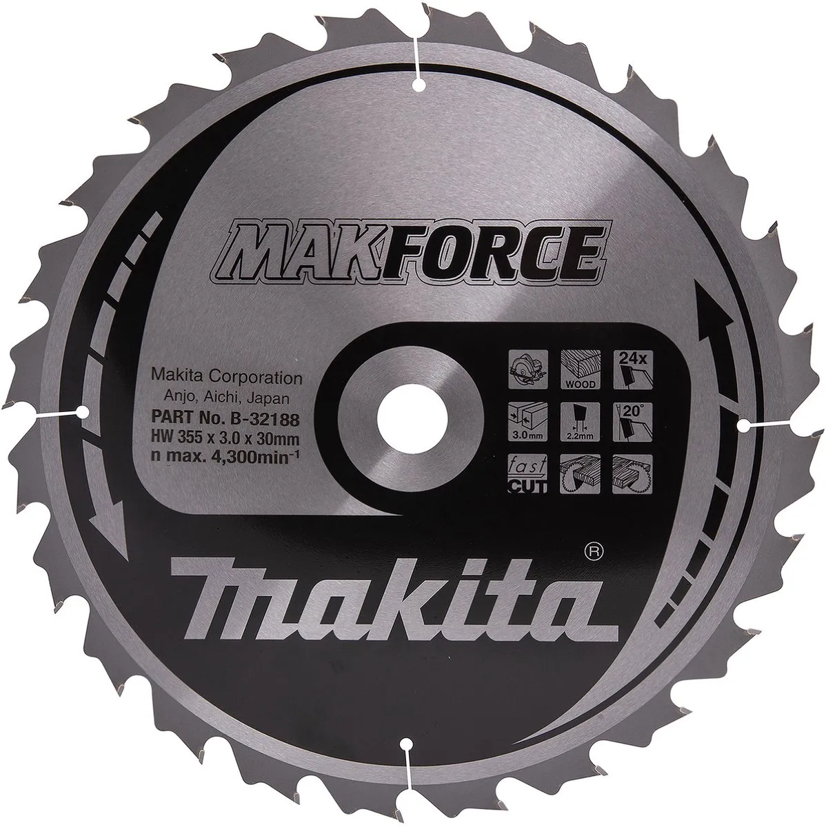 Makita MAKFORCE Zaagblad B-32188 355x30mm