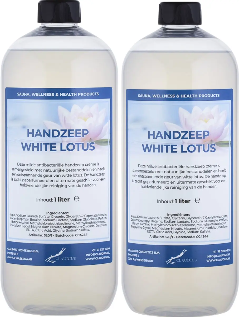 Splashbox Cosmetics Handzeep White Lotus 1L - Set van 2
