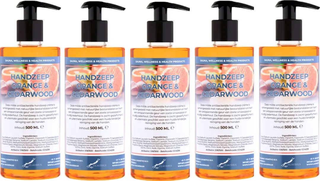 Splashbox Cosmetics Handzeep Sweet Orange & Cedarwood 500ml