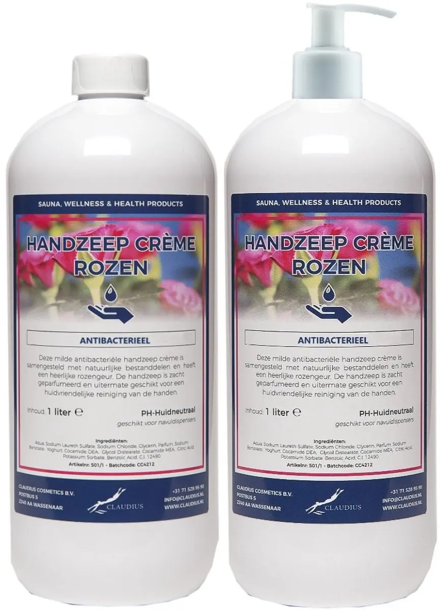 Splashbox Cosmetics Handzeep Crème Rozen 1L