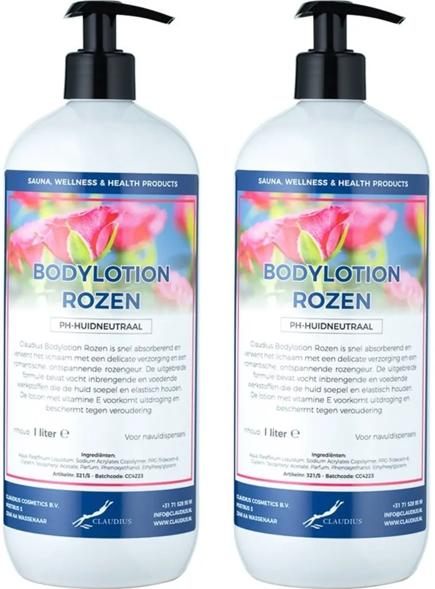 Splashbox Cosmetics Rozen Bodylotion 2 Liter - 2 Stuks
