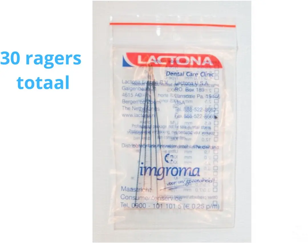 Lactona Interdentaal Ragers Medium Blauw - 30 Stuks