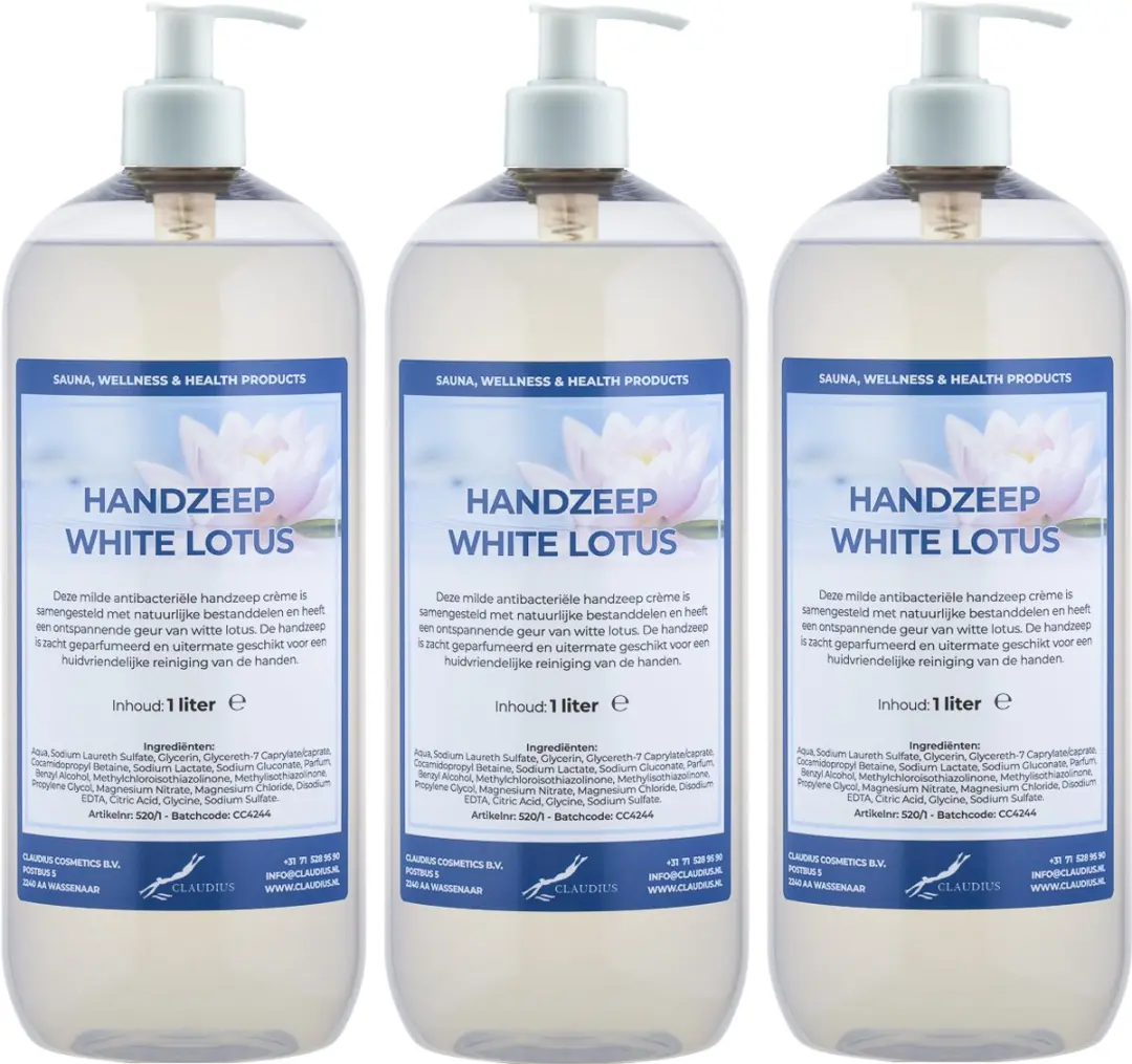 Splashbox Cosmetics Handzeep White Lotus 1L - 3 Stuks