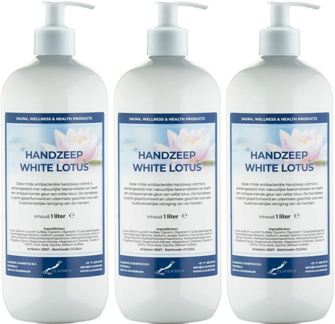 Splashbox Cosmetics Handzeep White Lotus 1L - 3 Stuks
