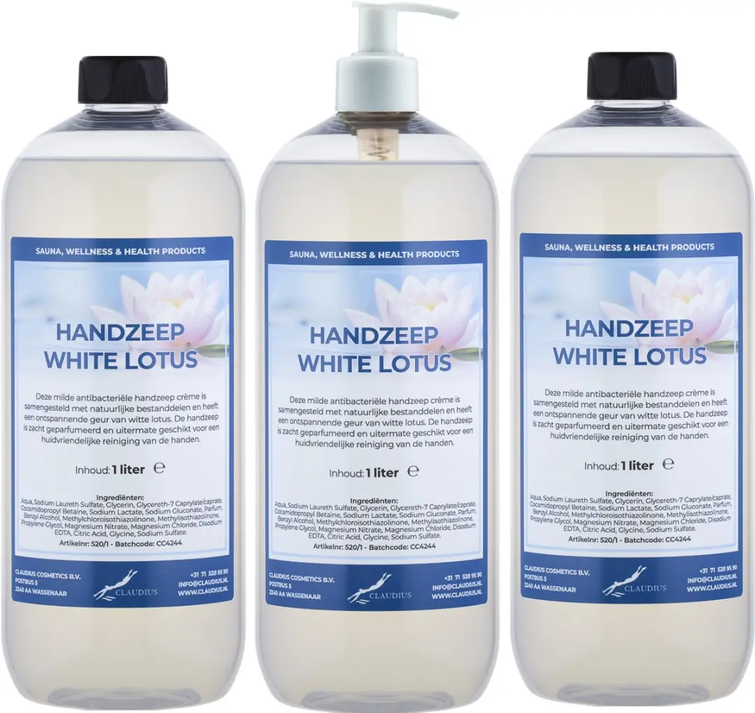 Splashbox Cosmetics Handzeep White Lotus 1L - 3 Stuks