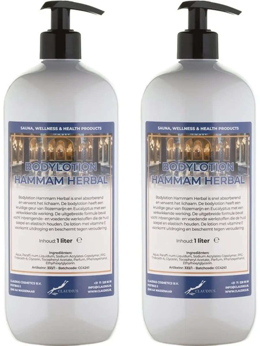 Splashbox Cosmetics Hammam Herbal Bodylotion 2L - 2 Stuks