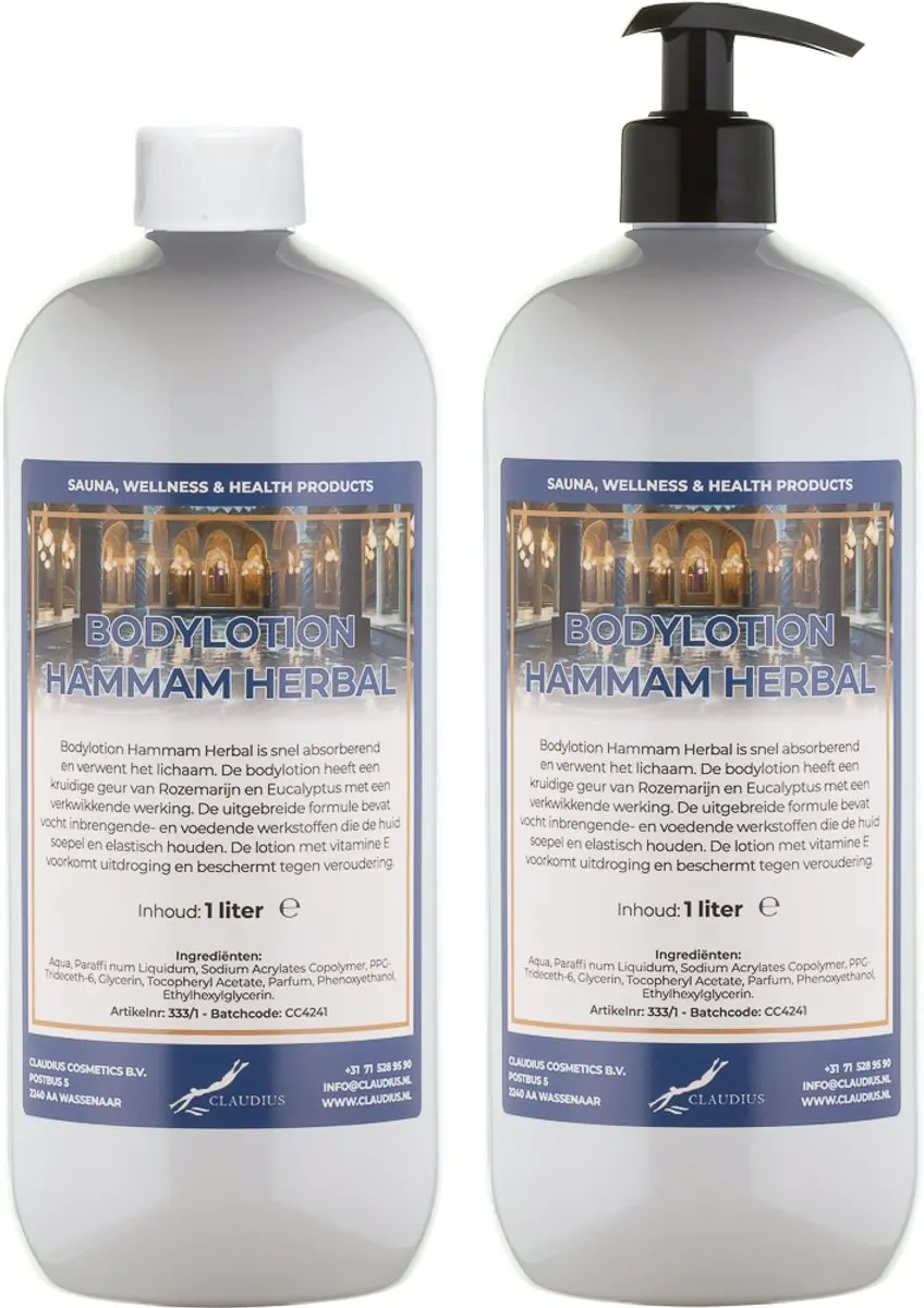 Splashbox Cosmetics Hammam Herbal Bodylotion 2L - 2 Stuks