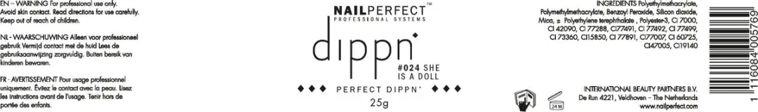 Nail Perfect Dip Poeder She is a Doll - 25gr - Zwart