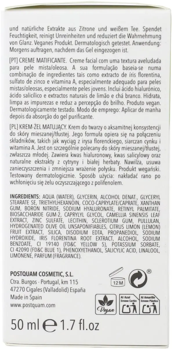 Postquam Skin Care Purifity Pure Repair Herstelvloeistof 50ml