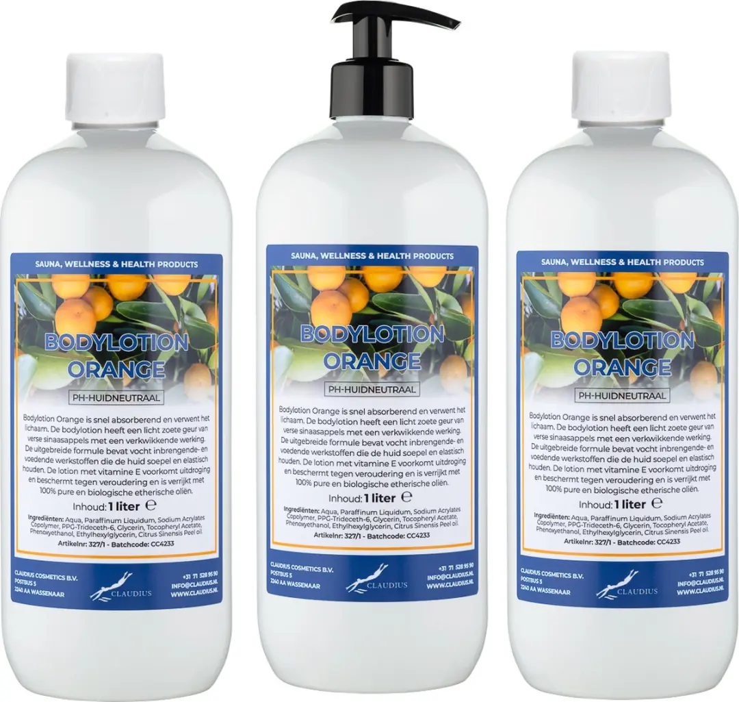 Splashbox Cosmetics Bodylotion Orange 1L - 3 Stuks