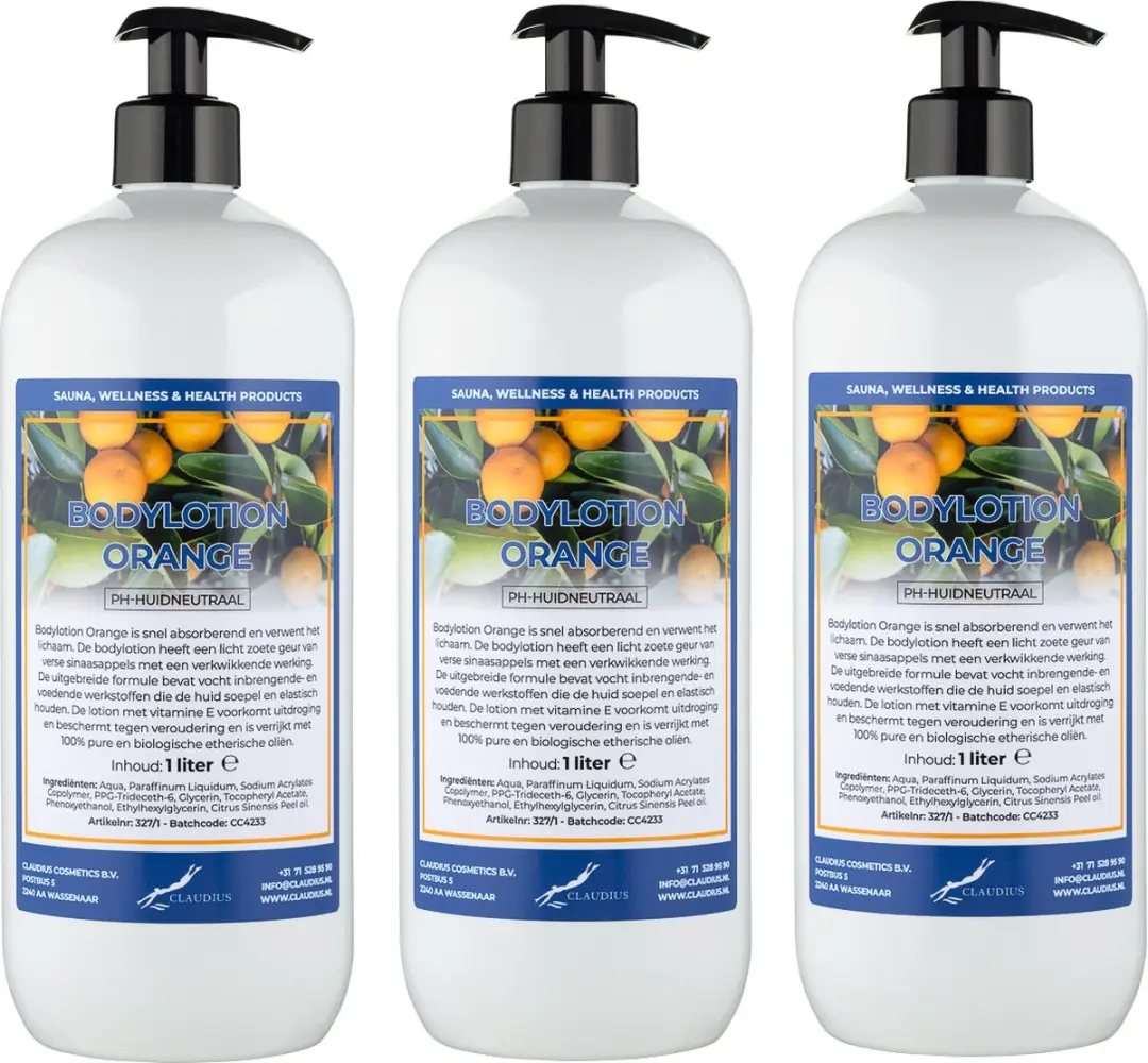 Splashbox Cosmetics Bodylotion Orange 1L - 3 Stuks