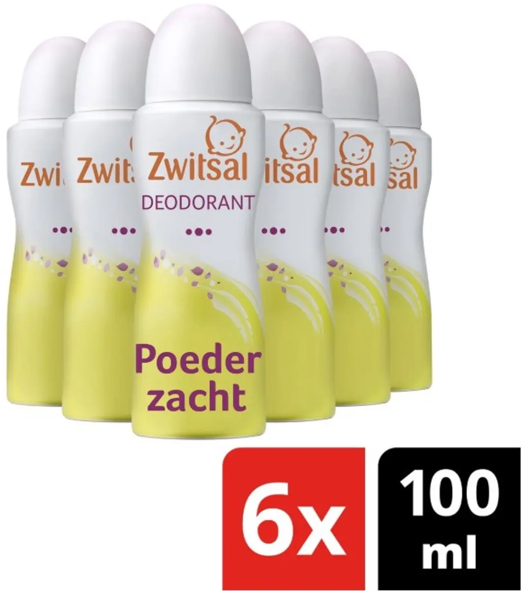 Zwitsal Deospray Poederzacht 100ml - 6 Stuks