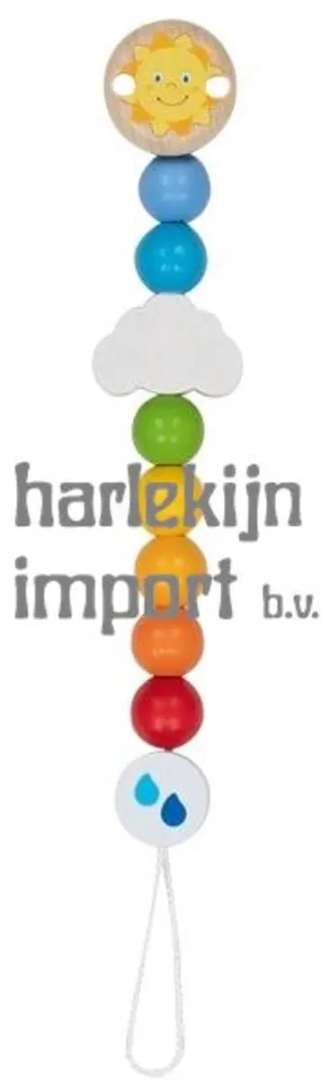 Goki Fopspeenketting Regenboog - Hout