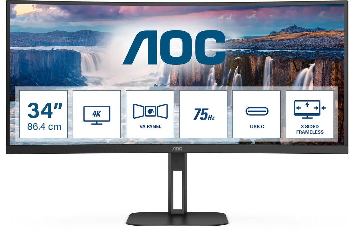 AOC V5 CU34V5C Curved Monitor 34 inch