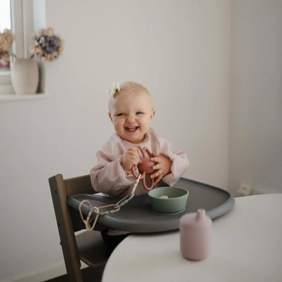 Mushie Slab met Mouwen - Blush Print