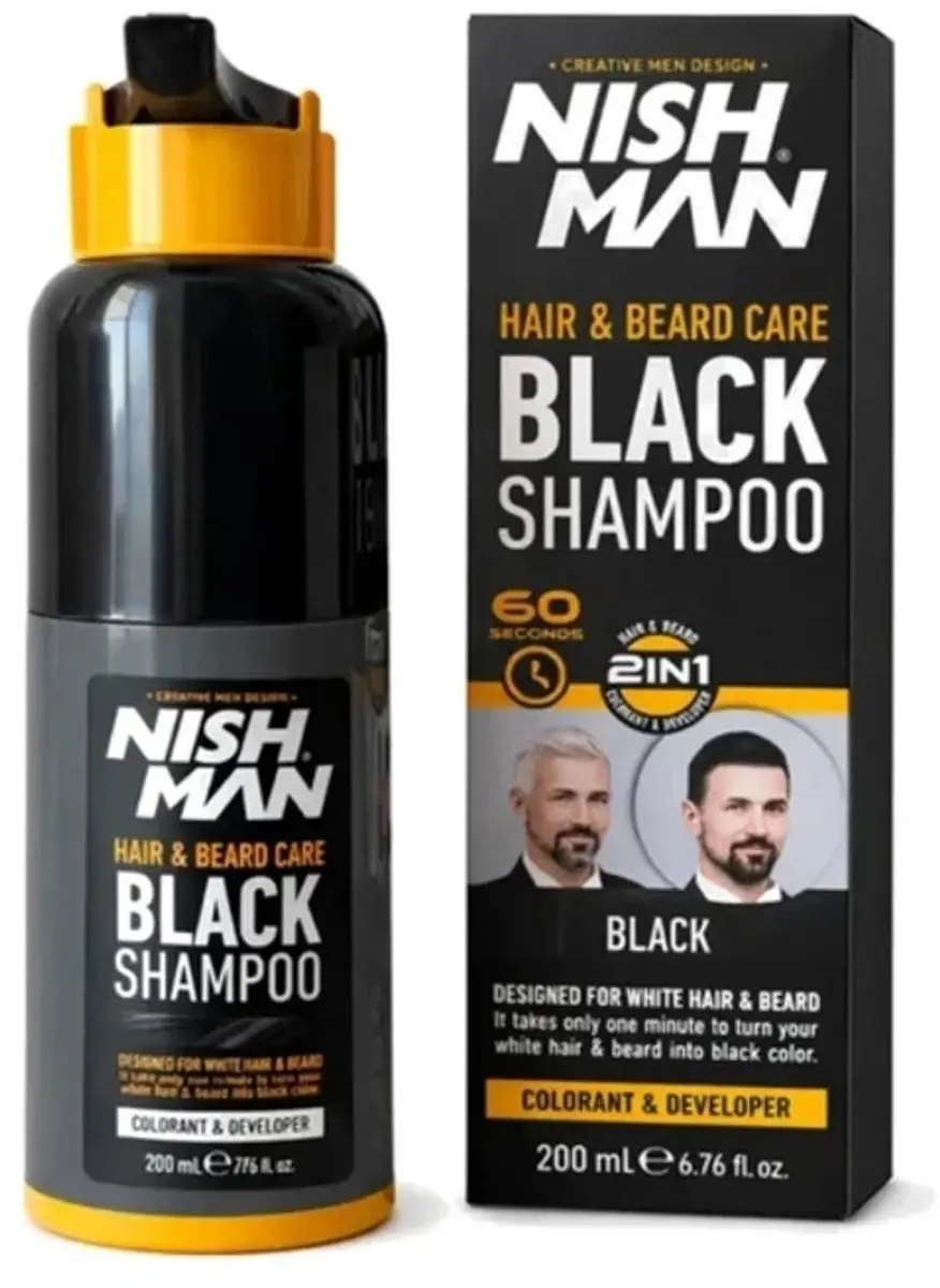 Nishman Hair&Beard Black Shampoo 200ml