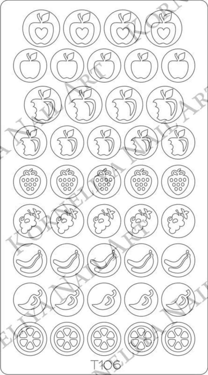 Korneliya Deep Design Nagelstickers Nr 106