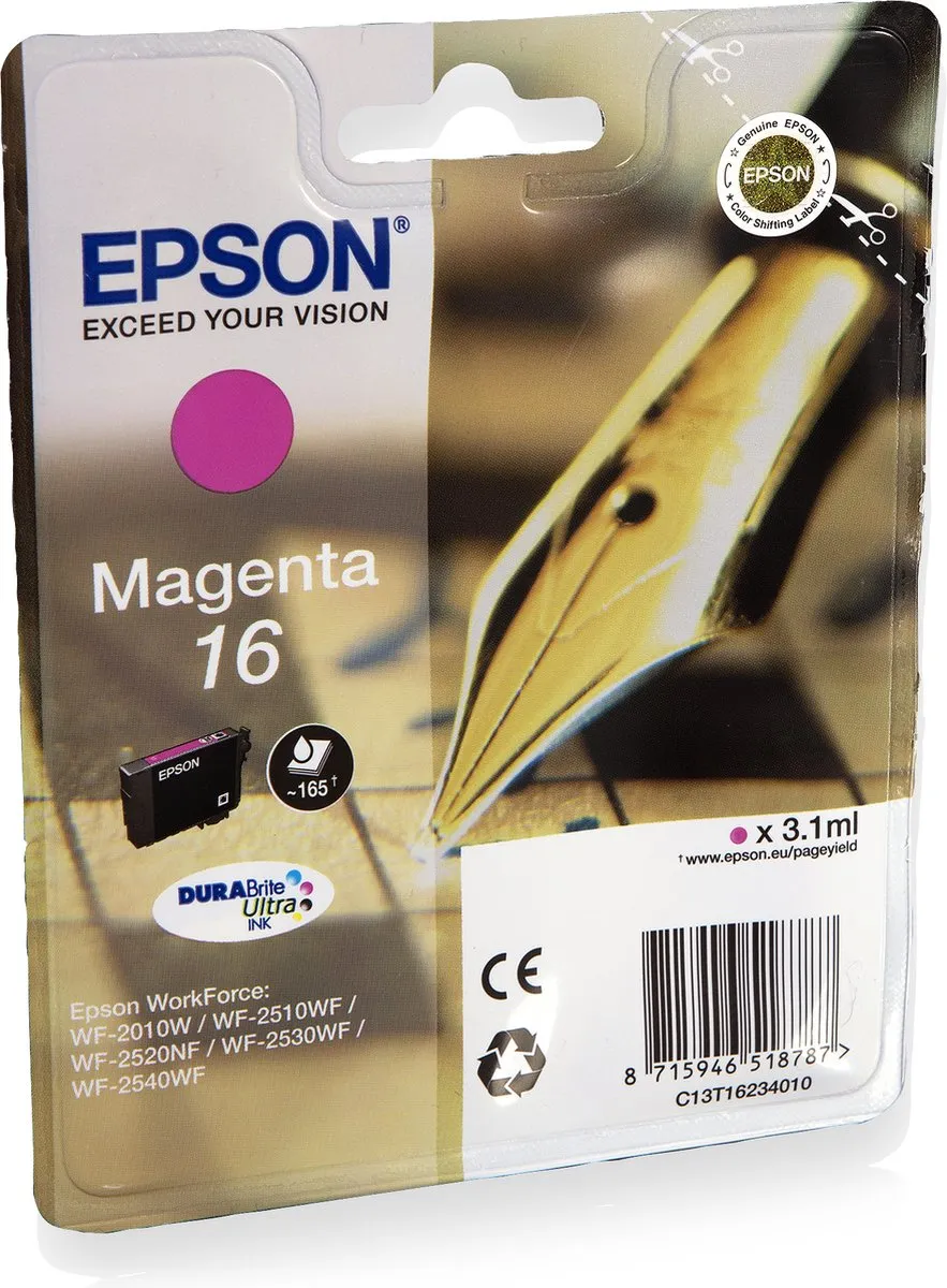 Epson C13T16234010 Inktcartridge Magenta - 3.1ml