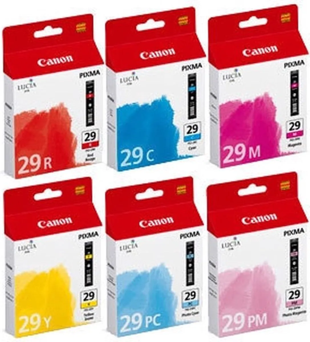 Canon PGI-29 Inktcartridge - 700 pagina's - Cyaan/Magenta/Rood/Geel