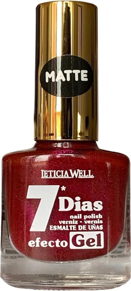 LETICIA WELL Nagellak Matte Shimmer Donker Fel Roze 13ml