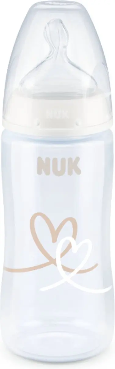 NUK First Choice+ Hart Babyfles 150ml - Wit
