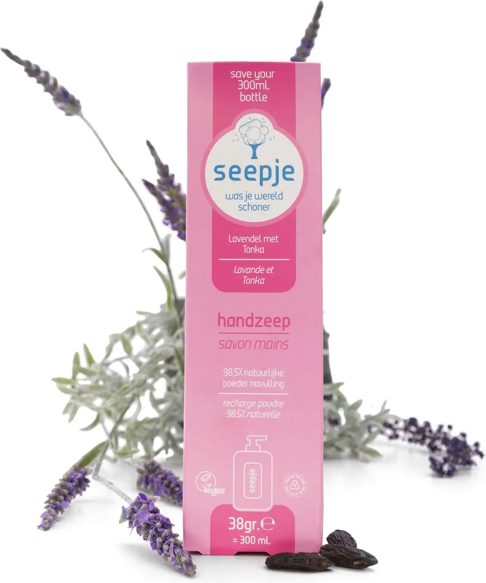 Seepje Handzeep Navulling Lavendel met Tonka 6x38ml