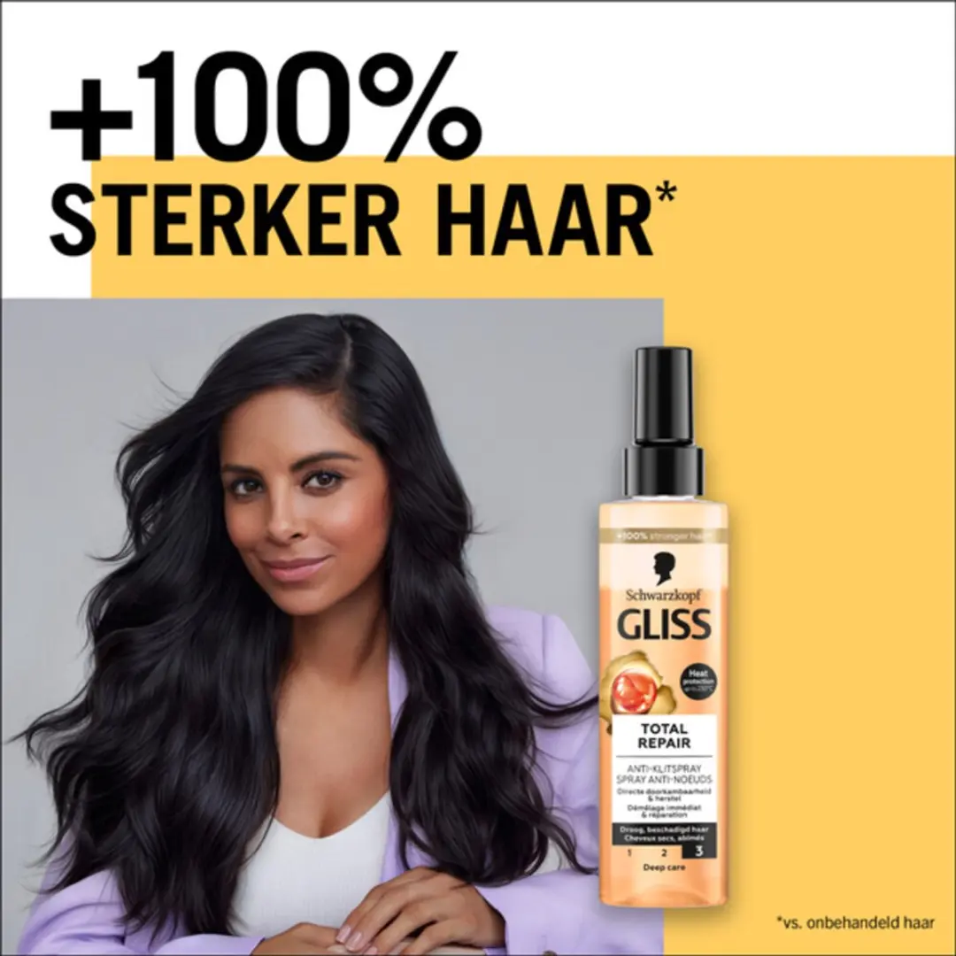 Gliss Kur Anti-Klit Spray Total Repair 200ml - 12 Stuks